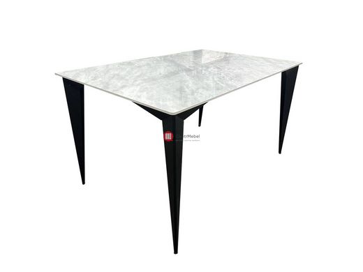 CentrMebel | Стіл обідній прямокутний нерозкладний керамічний NORMAN CERAMIC 140х90 (сірий мармур) 1