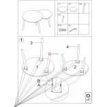 CentrMebel | Комплект журнальних столів круглих керамічних KORA D Білий мармур 3