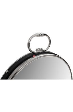 CentrMebel | Настінне дзеркало Round 925 Silver/Black Ø 41 cm (чорний; срібний) 3