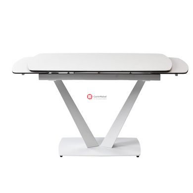 CentrMebel | Elvi Pure White Стол обеденный керамический 120-180 см (белый) 3