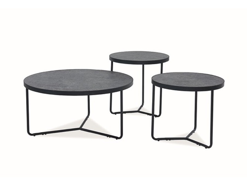 CentrMebel | Журнальный столик DEMETER, серый бетон / черный комплект 1
