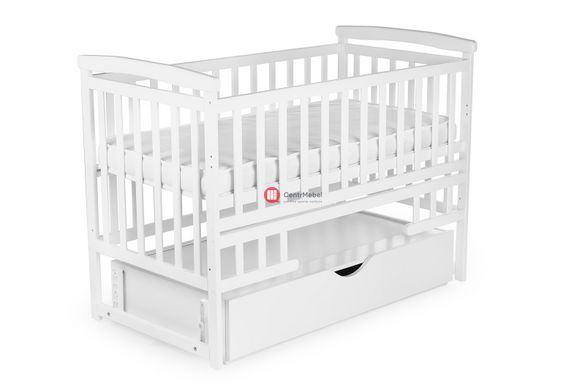 CentrMebel | Кровать детская TRANSFORMER ЛОДОЧКА с ящиком DeSon 60x120 (белый) 4
