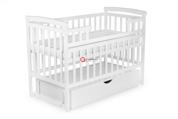CentrMebel | Кровать детская TRANSFORMER ЛОДОЧКА с ящиком DeSon 60x120 (белый) 1