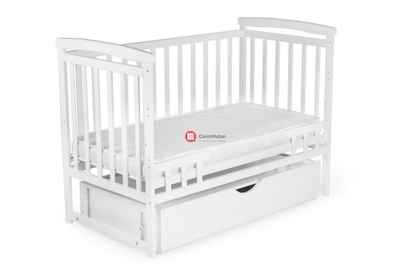 CentrMebel | Ліжко дитяче TRANSFORMER ЧОВНИК з шухлядою DeSon 60x120 (біле) 6
