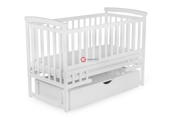 CentrMebel | Ліжко дитяче TRANSFORMER ЧОВНИК з шухлядою DeSon 60x120 (біле) 5