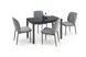CentrMebel | Комплект в їдальню стіл прямокутний розкладний скляний з 4 стільцями JASPER 110(170)х70 (чорний) 8