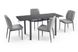 CentrMebel | Комплект обеденный стол прямоугольный раскладной стеклянный с 4 стульями JASPER 110(170)х70 (черный) 8