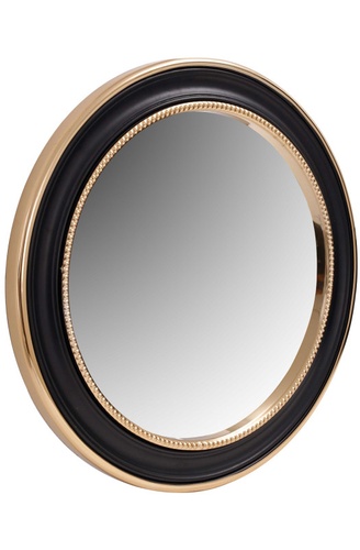 CentrMebel | Настінне дзеркало Round 625 Gold/Black Ø 58 cm (чорний; золотий) 1