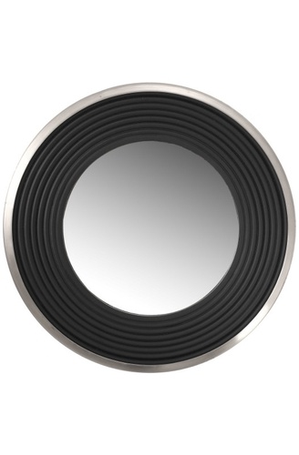 CentrMebel | Настінне дзеркало Round 725 Silver/Black Ø 38cm (чорний; срібний) 1
