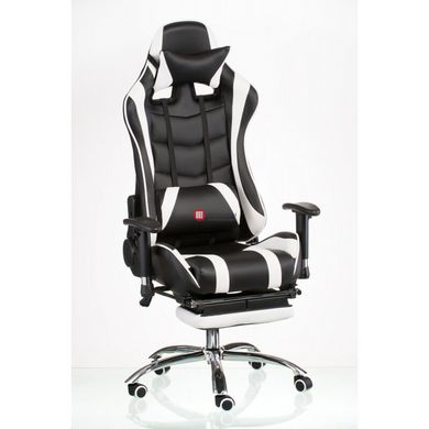 CentrMebel | Кресло геймерськое Special4You ExtremeRace black/white with footrest (E4732) 15