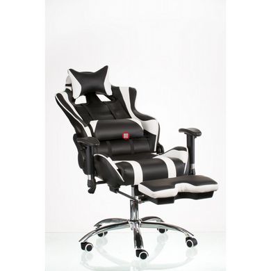 CentrMebel | Кресло геймерськое Special4You ExtremeRace black/white with footrest (E4732) 19
