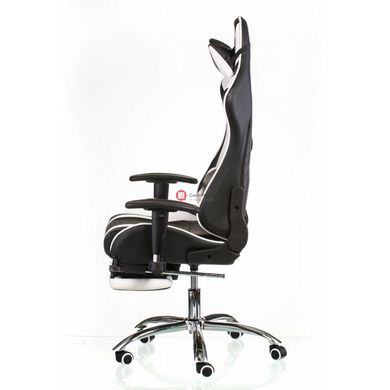 CentrMebel | Крісло геймерське Special4You ExtremeRace black/white with footrest (E4732) 5