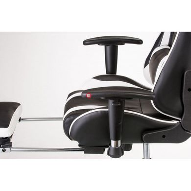 CentrMebel | Крісло геймерське Special4You ExtremeRace black/white with footrest (E4732) 10