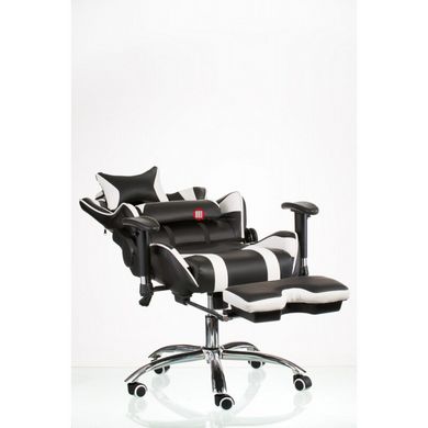 CentrMebel | Кресло геймерськое Special4You ExtremeRace black/white with footrest (E4732) 20
