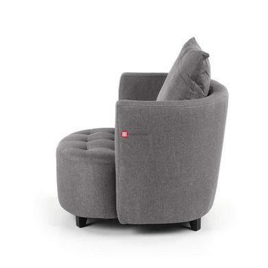 CentrMebel | Комплект HAMPTON (Крісло для відпочинку + підставка для ніг) (сірий) 2