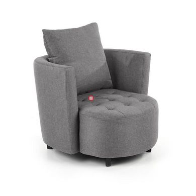CentrMebel | Комплект HAMPTON (Крісло для відпочинку + підставка для ніг) (сірий) 3