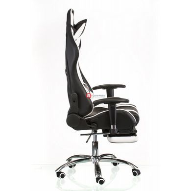 CentrMebel | Кресло геймерськое Special4You ExtremeRace black/white with footrest (E4732) 4