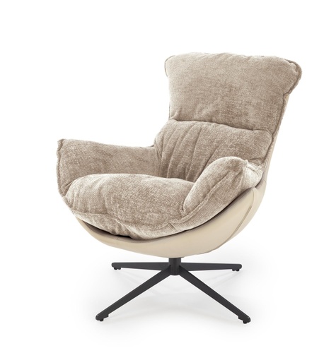 CentrMebel | Кресло мягкое поворотное в ткани LOBSTER (бежевый) 1