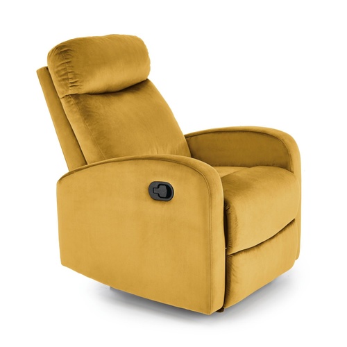 CentrMebel | Кресло реклайнер бархатное WONDER (желтый) 1