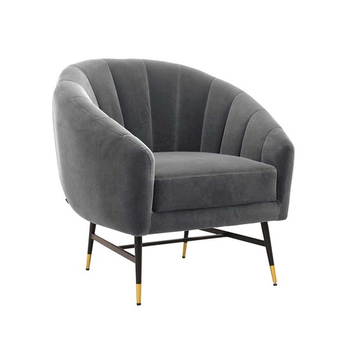 CentrMebel | Кресло для отдыха BRITNEY (серый/черный/золотой) 1