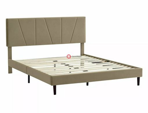CentrMebel | Ліжко двоспальне велюрове 160x200 Savana Velvet (бежевий) 3