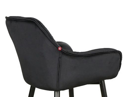 CentrMebel | Барный стул бархатный CHERRY H-2 VELVET (черный) 2