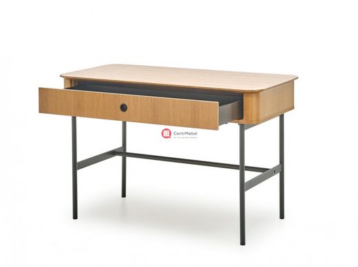 CentrMebel | Письмовий стіл Halmar SMART B-1 (дуб натуральный/чорний) 2