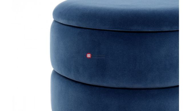 CentrMebel | Пуф Zlata TM525 Darkblue / Silver (синій; срібний) 3