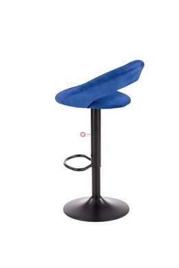 CentrMebel | Барний стілець H102 (темно -синій/чорний) 2
