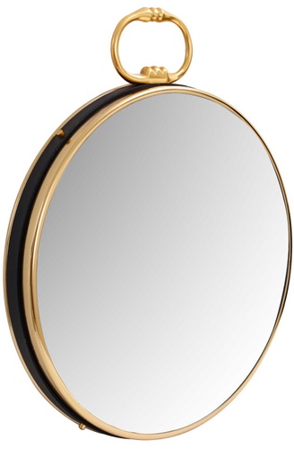CentrMebel | Настенное зеркало Round 425 Gold/Black 51 cm (черный золотой) 1