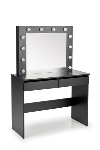 CentrMebel | Туалетний столик з дзеркалом HOLLYWOOD (чорний) 1