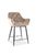 CentrMebel | Барный стул бархатный CHERRY H-2 VELVET (бежевый) 1