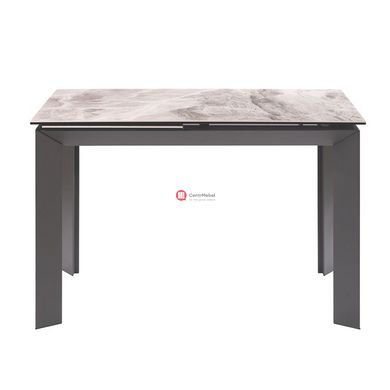 CentrMebel | Vermont Light Grey Стол обеденный керамический 120-170 см (серый) 5