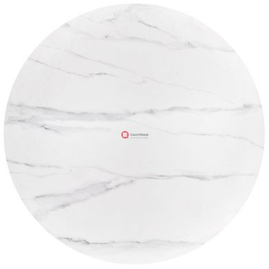 CentrMebel | Стіл обідній круглий кераміка Ø 120 BRUNO (білий мармур) 6