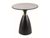 CentrMebel | Журнальний столик з керамічною стільницею та металом діаметр 50 GEMINI (Білий/Чорний/Золото) 1