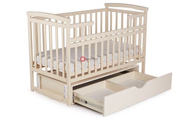 CentrMebel | Ліжко дитяче TRANSFORMER ЧОВНИК з шухлядою DeSon 60x120 (ваніль) 2