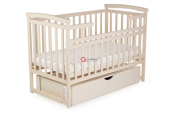 CentrMebel | Ліжко дитяче TRANSFORMER ЧОВНИК з шухлядою DeSon 60x120 (ваніль) 3