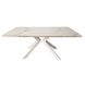 CentrMebel | Стіл обідній прямокутний розкладний керамічний Swank Staturario White 180(260)х90 (білий мармур) 2