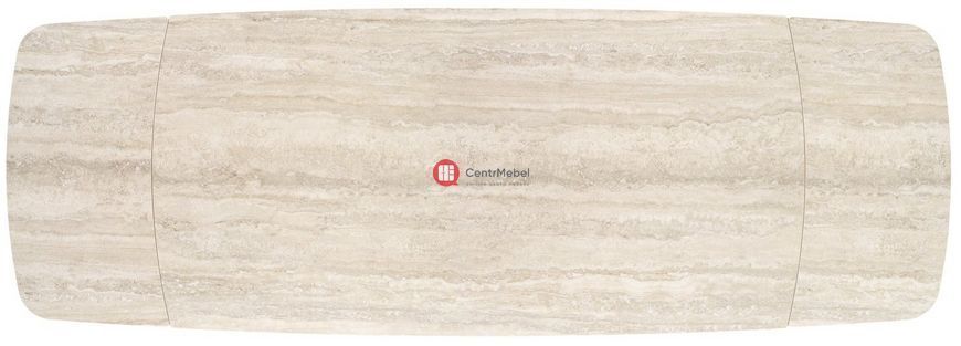 CentrMebel | Стіл обідній розкладний прямокутний керамічний VITRUS 180(260)х90 (травертин) 3
