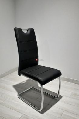 CentrMebel | Стілець обідній кухонний чорний кожзам DAOSUN DC 638 6
