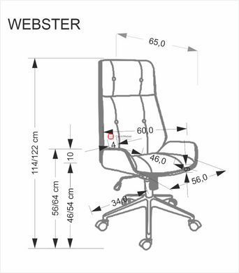 CentrMebel | Офісне крісло для керівника WEBSTER (чорний) 11