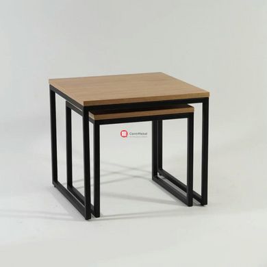 CentrMebel | Комплект журнальних столів квадратних МДФ Largo DUO Дуб 7