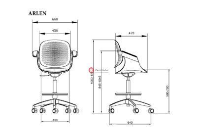 CentrMebel | Крісло офісне для персоналу ARLEN (бірюзовий) 6