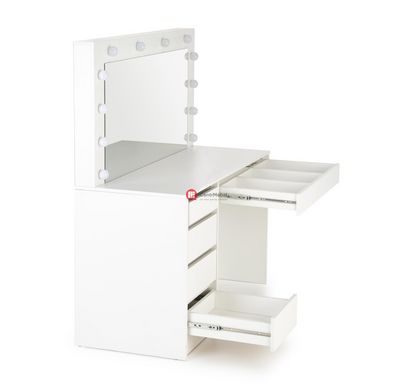 CentrMebel | Туалетный столик с зеркалом HOLLYWOOD XL (белый) 2