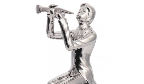 CentrMebel | Скульптура Trombone Player Silver(серебряный) 1