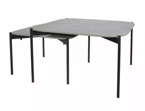 CentrMebel | Комплект журнальных столов керамических Step (серый мрамор) 1