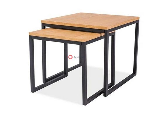 CentrMebel | Комплект журнальных столов квадратных МДФ Largo DUO Дуб 1