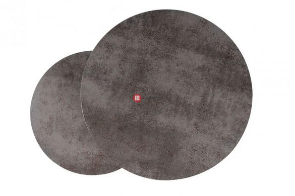 CentrMebel | Комплект журнальных столов круглых стеклянных ATLANTA A II Серый мрамор 2
