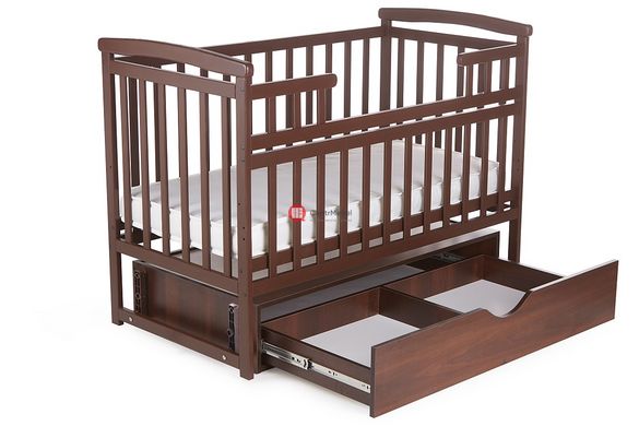 CentrMebel | Ліжко дитяче TRANSFORMER ЧОВНИК з шухлядою DeSon 60x120 (горіх) 3
