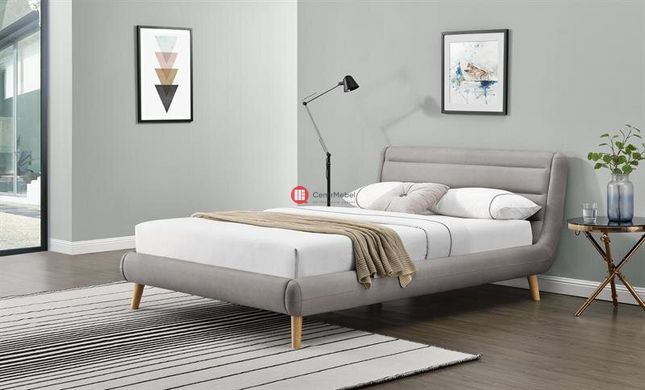 CentrMebel | Кровать ELANDA 160 (светло-серый) 1